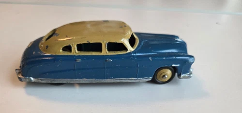 Vintage Dinky Toys Hudson Sedan Dark Royal Blue and Tan 1/43 Scale England