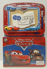 Disney Pixar CARS Magnetic Drawing Board Book Set Lightning McQueen Mater NEW