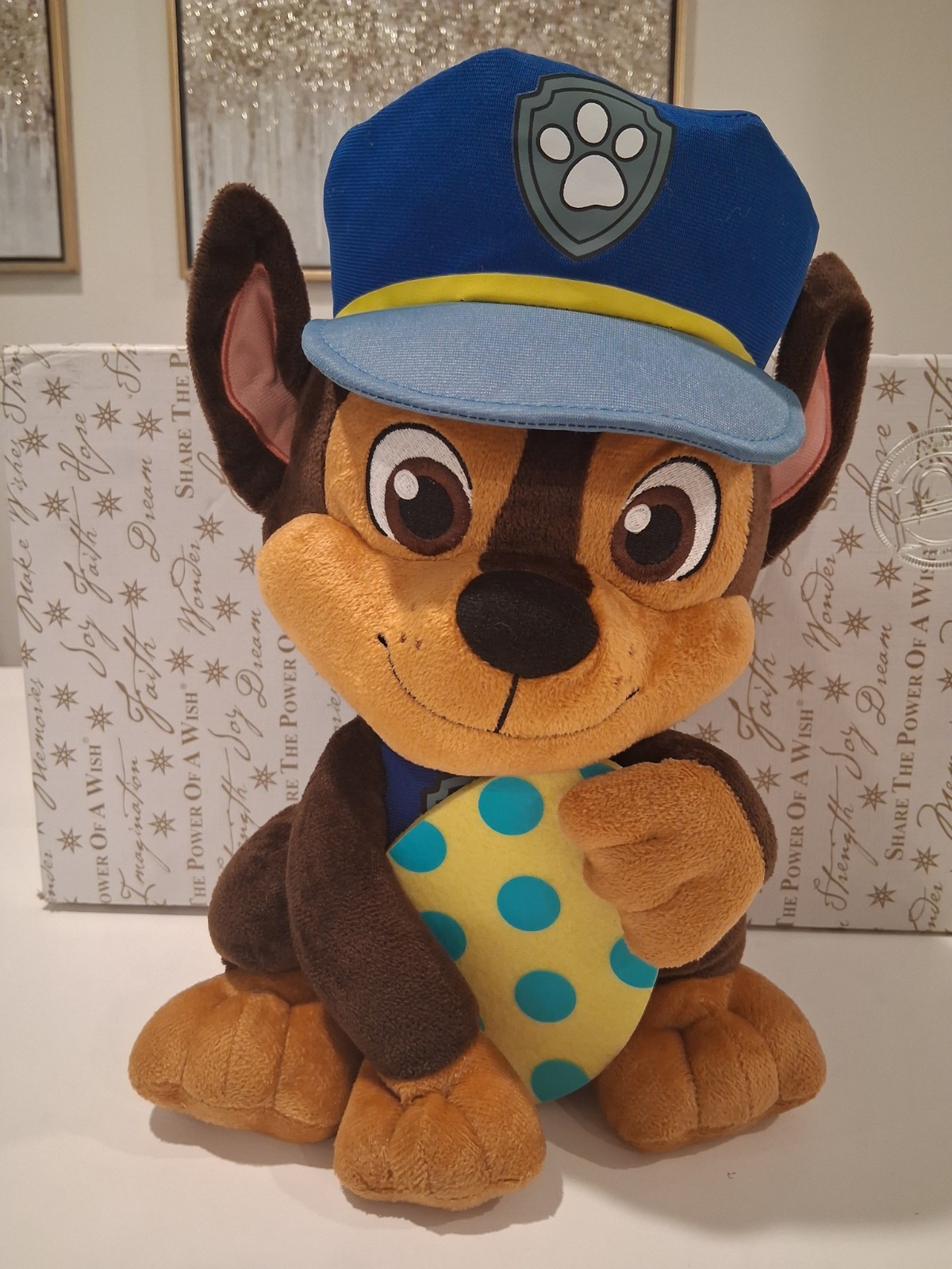 Nickelodeon PAW Patrol Chase Easter Plush Stuffed Dog with P