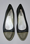 Jimmy Choo Black Gold Metal Toe Flats Shoes Size 39 — photo 1