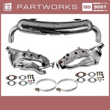 Auspuffset für PORSCHE 911 F 2.0 2.2 2.4 Edelstahl Doppelendrohr