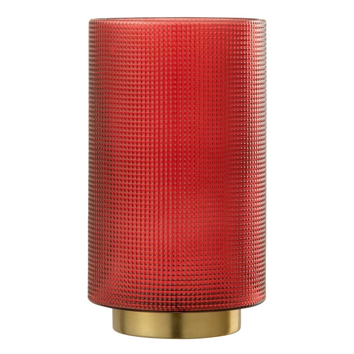 Photophore en verre rouge Quadrille 22cm idee cadeau originale pour cremaillere