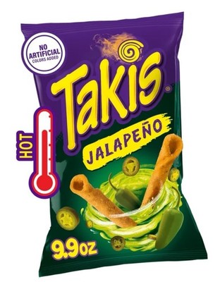   New Limited Edition Takis JALAPEÑO Hot Heat Tortilla Chips 9.9oz