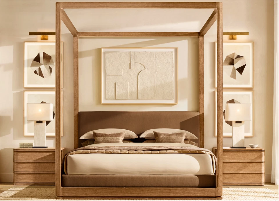 Настольная лампа из травертина прямоугольная колонна для восстановления правосторонней стойки бронза - Изображение 3 из 4