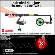 Fishing Line Spooler Adjustable Line Winder No Line Twist Portable Casting Reel