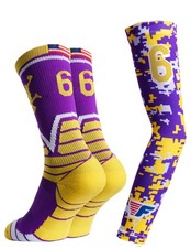 Youth Boys Basketball Socks Sports Athletic Mens Crew Socks with Basketball A...