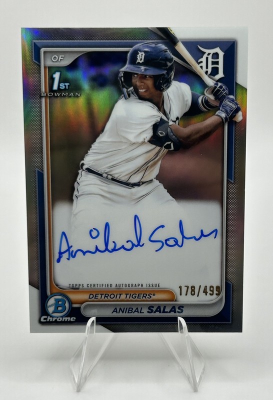 2024 Bowman Chrome Prospect Autographs Anibal Salas #CPA-ASA /499 Refractor Auto