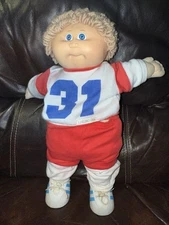 1978-1982 Cabbage Patch Doll Blonde Blue Eyes Hair SweatSuit  -