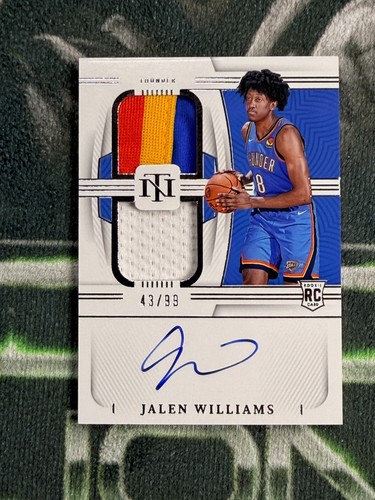 2022-23 National Treasures Jalen Williams RPA  43/99 RC 4 Color Patch Auto