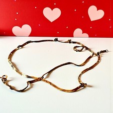 14K Gold Chain Necklace Vintage 60's Herringbone Italy 3 grams Wear or Scrap 16"