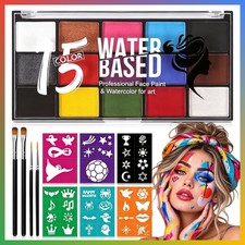 Face Painting Kit Red Water Based Pigment Professional Makeup 15 Colors