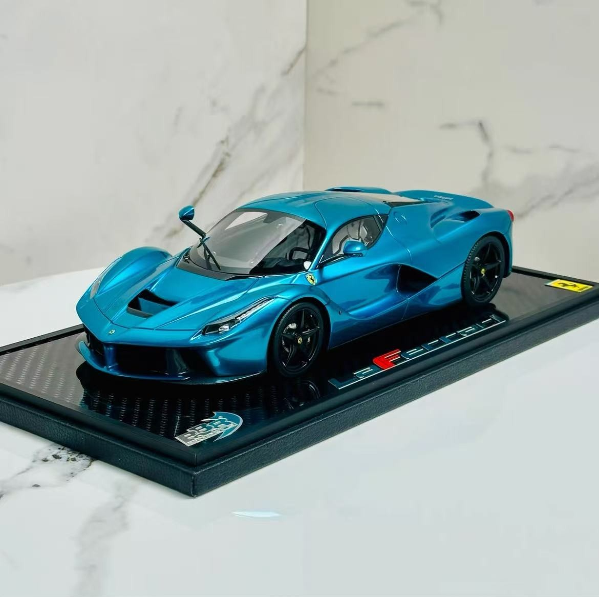 SUPER RARE* BBR 1/18 Ferrari Laferrari Electroplated Blue Carbon