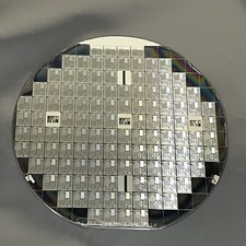 4 Inch Silicon Wafer with Die and Test Areas, As Pictured