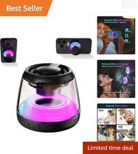 Magnetic Waterproof Bluetooth Speaker with RGB Lights - Ideal for Outdoor Fun