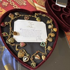 Joan Rivers Love Luck & Hope Heart 21 Charm Necklace – Complete Set Valentines