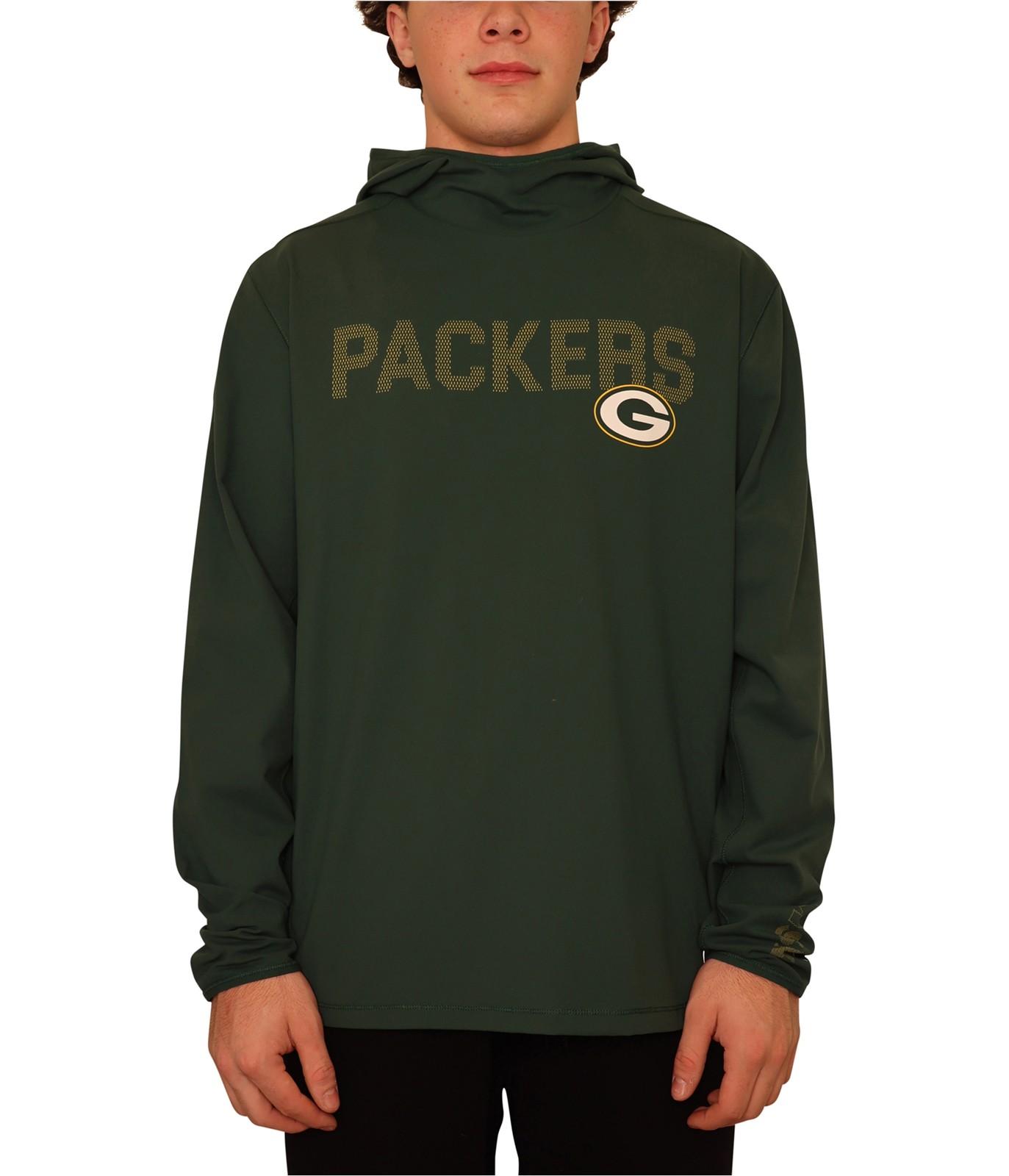 MSX Mens Green Bay Packers Hooded Graphic T-Shirt, Green, Large