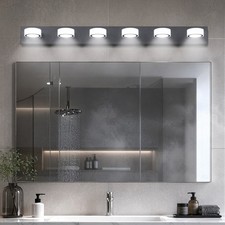 45" LED Vanity Light 6 Lights Bathroom Mirror Wall Lamp Fixture 6000K Sconce 36W