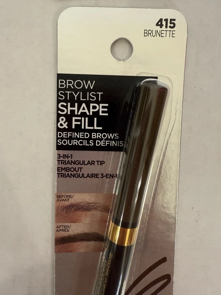 6 L'Oreal Brow Stylist Shape Fill Pencil Brunette 0.8 oz  415 Brunette O1702B - Image 4 of 4