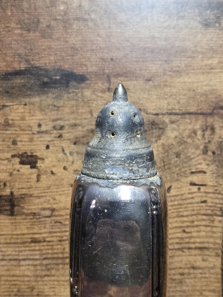 Juego de cocteleras de sal y pimienta de plato de plata Rogers Oneida de colección 1881 Foto 3 de 4