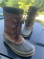L.L. Bean Women's Bean Boots Size 9M Classic Brown Duck Boots, Waterproof
