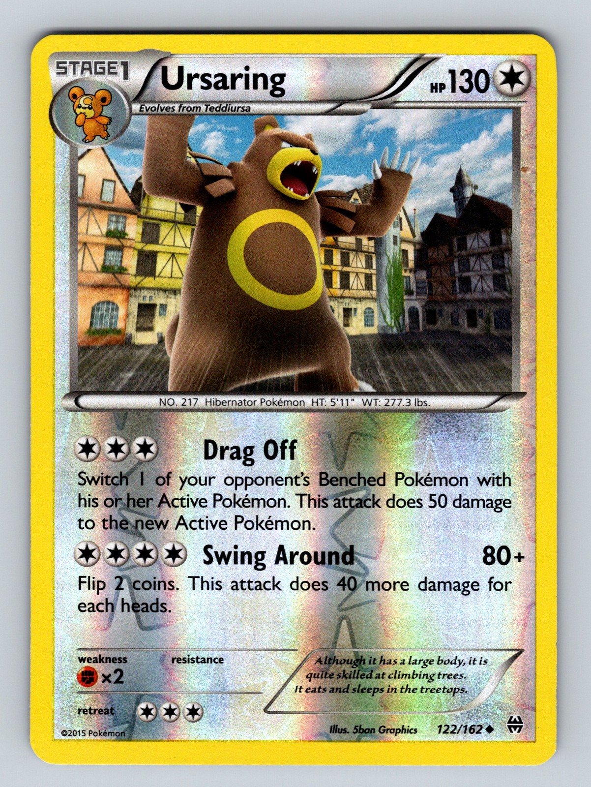 Pokemon XY - BREAKthrough #122/162 Ursaring Reverse Holo