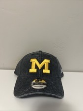 New Era 9TWENTY Michigan Wolverines Rugged Wash Gray Adjustable Strapback Hat