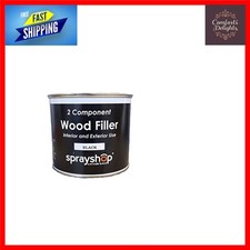 Professional 2-Part Black Wood Filler with Hardener for Interior/Exterior Use