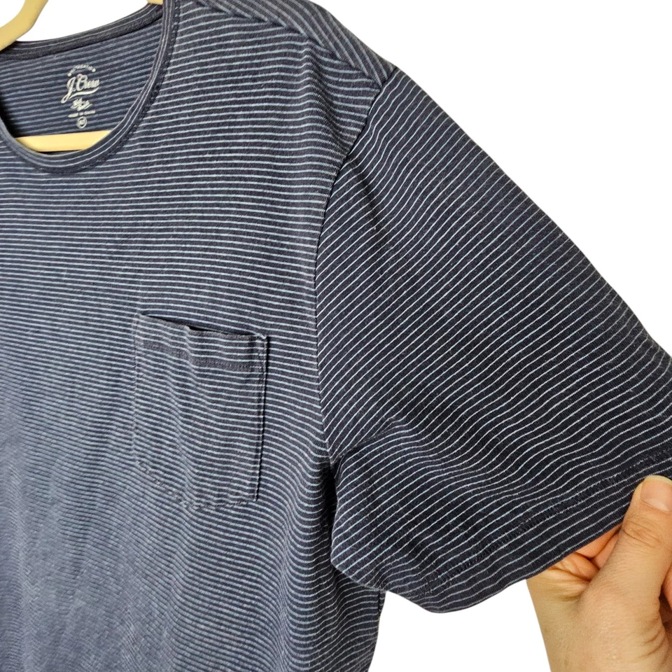 Camiseta J Crew Camiseta a Rayas Hombres XLT Azul Manga Corta Camiseta Hombres Informal Foto 4 de 4
