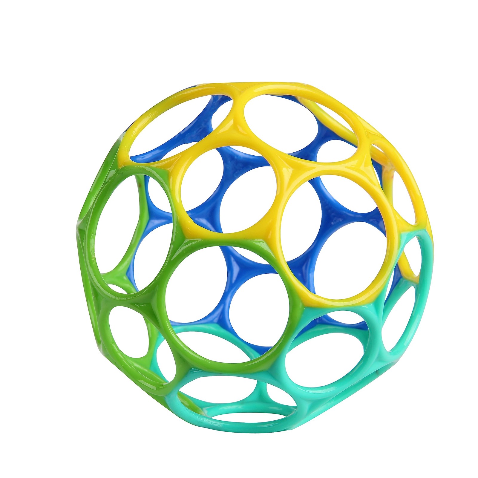 Bright Starts Oball Classic Easy-Grasp Toy - Blue/Green Blue,Green,Yellow