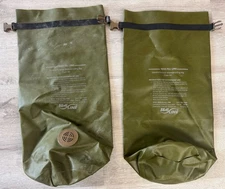 Lot Of 2 Seal Line Dry Bags 02195, Military Issue, Green, Small