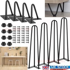 4x Hairpin Legs Hair Pin Legs Set for Furniture Bench Desk Table Metal Steel DIY
