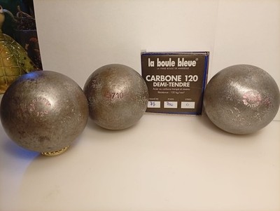 Boule Bleue Carbone 120 Demi-Tendre / 75 mm - 710g - Riefelung 0