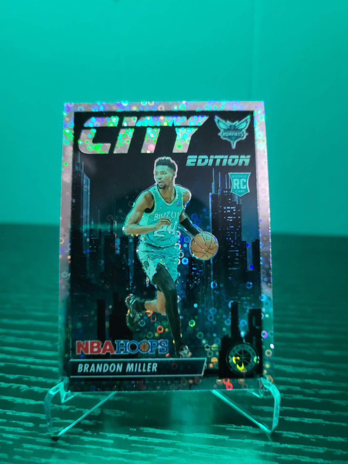 23-24 NBA Hoops Premium Disco City Edition Rookie Brandon Miller #12 Hornets