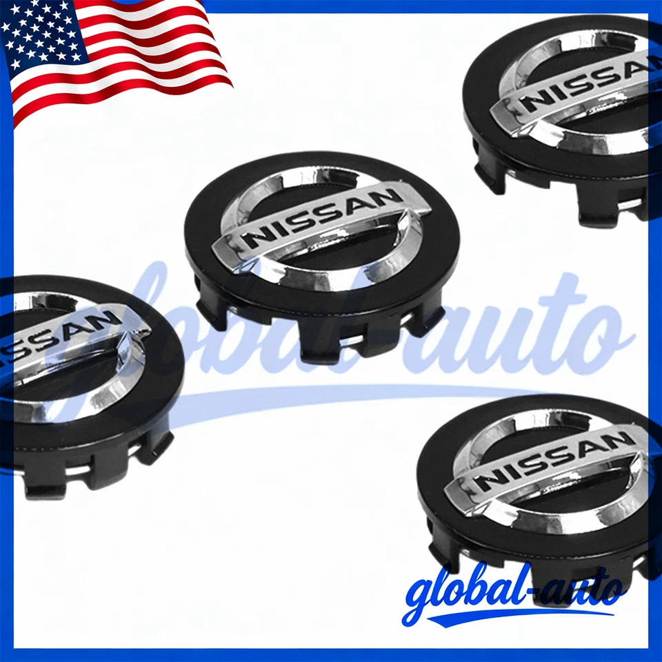 4PCS SET Wheel Center Cap 54mm For 40343 AU51A Black Chrome Easy to Install Foto 3 de 4