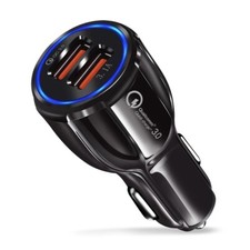 CAR CHARGER DOUBLE USB TWIN 2 PORT DUAL 12-24V CIGARETTE SOCKET LIGHTER ADAPTER