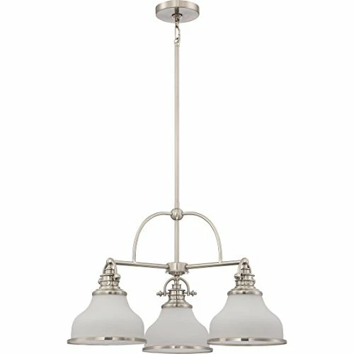 Quoizel GRT5103BN 3-Light Grant Dinette Chandelier in Brushed Nickel - Picture 2 of 7