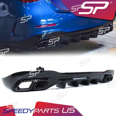 Rear Diffuser Quad Tips for Mercedes W206 C200 C300 C43 AMG 22-25 AMG Bumper