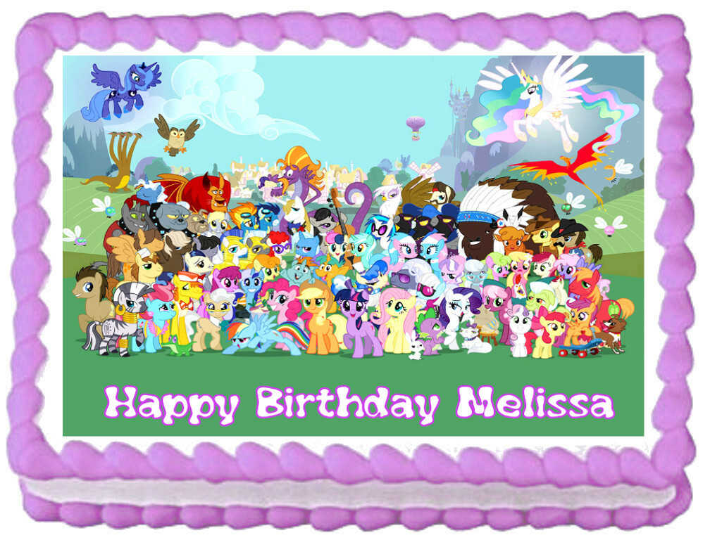 MY LITTLE PONY Edible Cake topper image Party Design