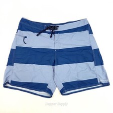 Patagonia Wavefarer Mens Board Shorts 38 Blue Zip Pocket Swim Trunks Unlined