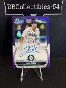 2023 Bowman Chrome Josh Hood 1st Purple Refractor Auto 106/250 Seattle Mariners 