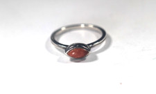 Vintage Brown Marquise Cut Southwest STERLING SILVER 925 Ring Sz 7