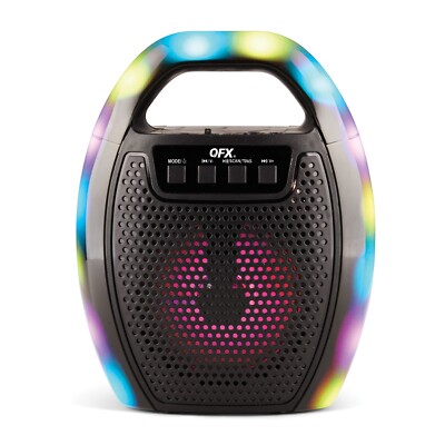 QFX BT-14 4'' Rechargeable Speaker +TWS-BT  USB/SD/FM/AUX+LED. (PACK OF 2).