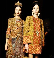 Dolce & Gabbana Runway Mosac Print Dress UK6 New Auth