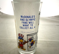 Promotional McDonald 1984 Olympics Sam the Eagle Manager's Glass