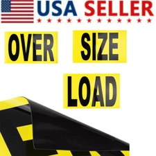 3 Piece Warning Magnetic Oversize Load Signs Wide Load Sign for 12" x 60" Size