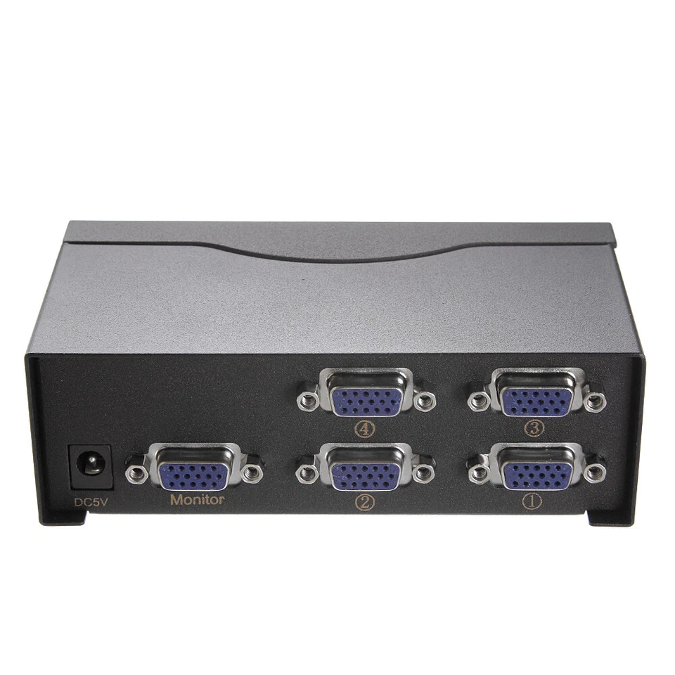 VGA SVGA Monitor Switch Video Selector Box 4 Port 4 In 1 Out PC TV w/ IR Remote - Image 4 of 4