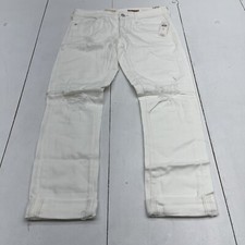 Pilcro White Distressed Slim Boyfriend Crop Jeans Women  s Size 26 New
