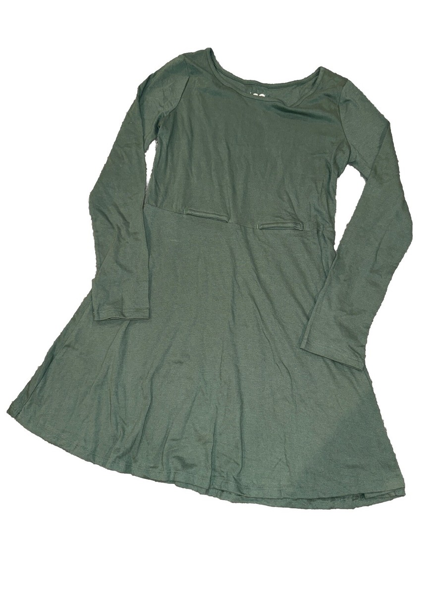 green long sleeve skater dress Girls Size XL 14/14 Adaptive Waistline - - Sleeves Mary's Bridal Princess Collection Quinceanera Dresses