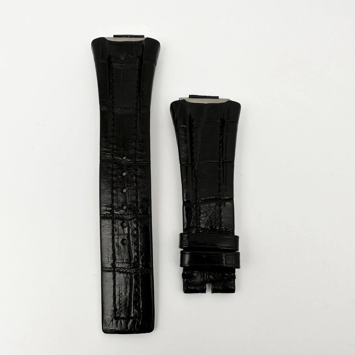 Bvlgari 26 mm X 18 mm Black Alligator Leather Strap 100113524 | eBay