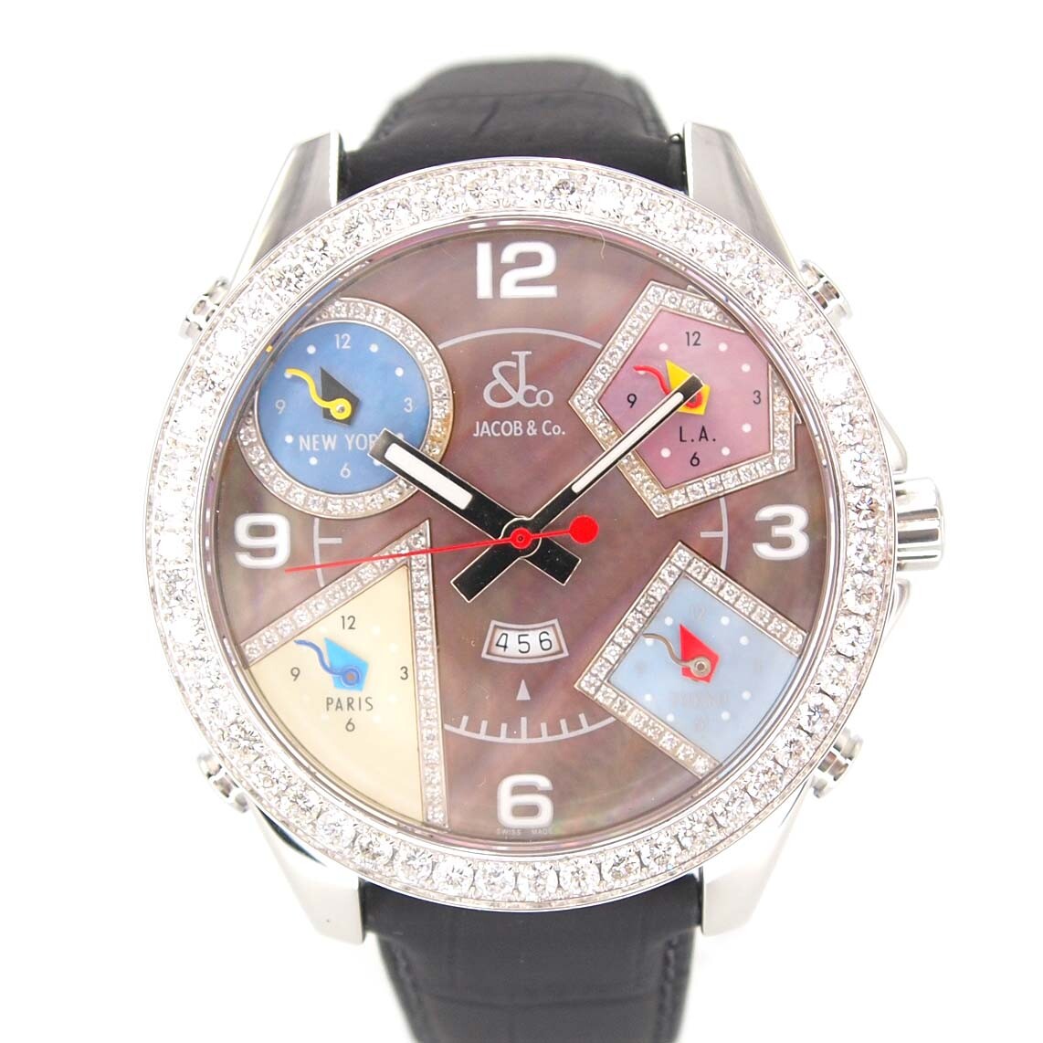 最終値下げ美品正規品JACOB ジェイコブ5タイムゾーン47㎜